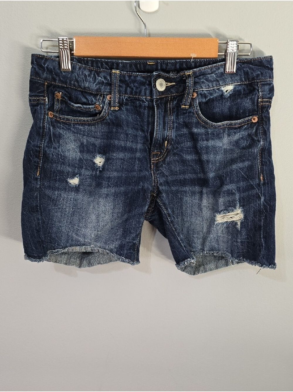 American Eagle Outfitters Shorts Women's Size 2 Blue Denim Jean Cut-offs Vintage
